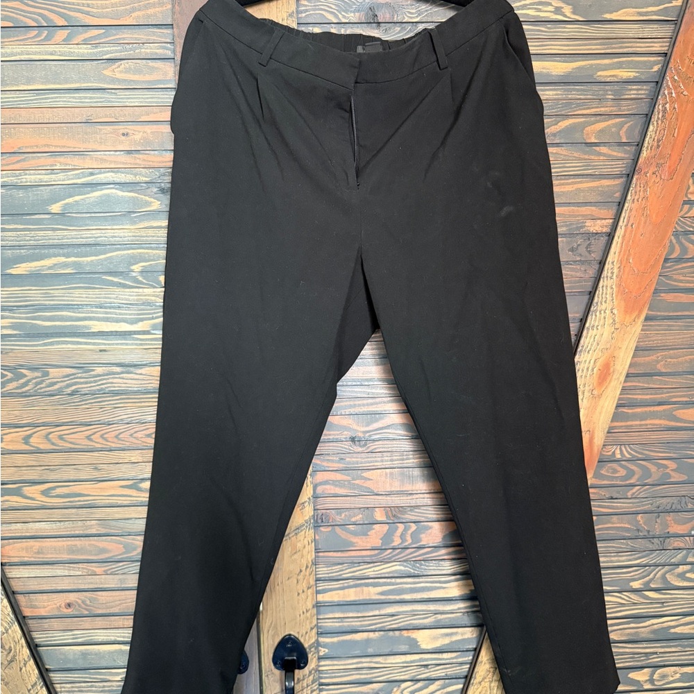 Classic Pleated Black Trousers